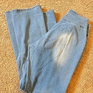 SHEIN Blue Flare Wide Leg Jeans Classic Denim